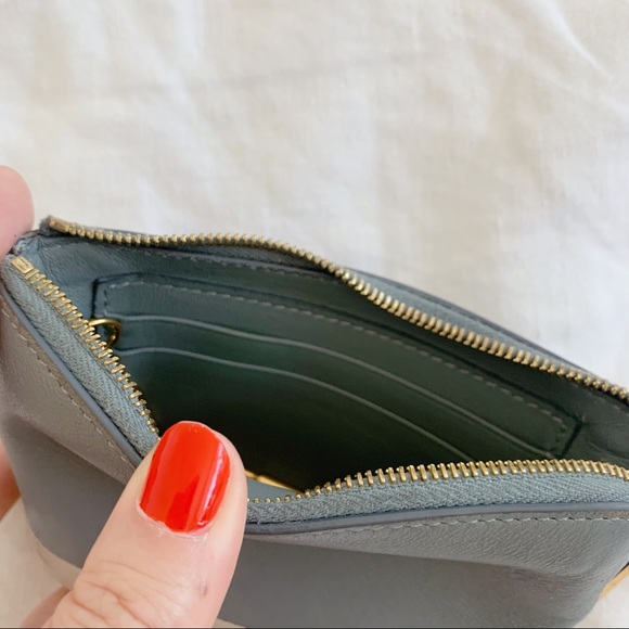 Rare Celine Bicolor Colorblock Coin Pouch Wallet Keyring - Picture 5 of 7